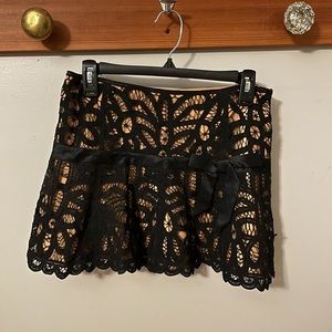Betsey Johnson New York Black Lace Skirt